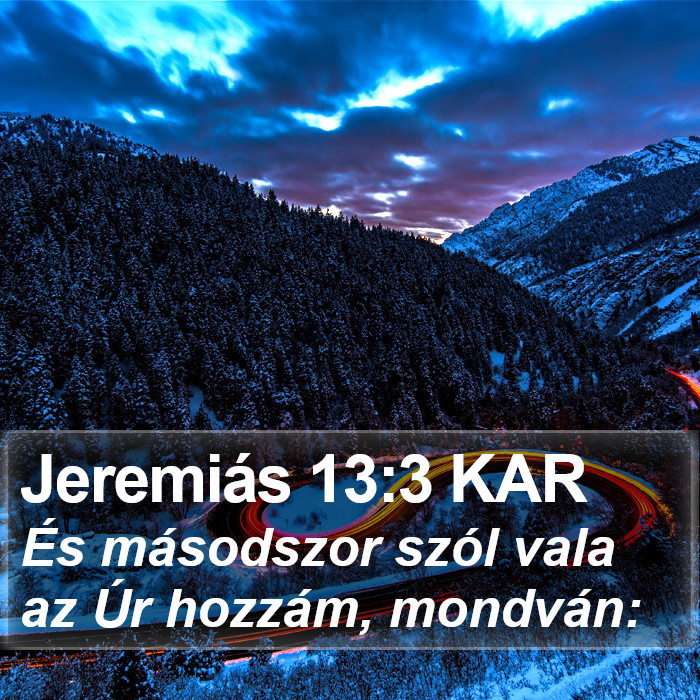 Jeremiás 13:3 KAR Bible Study