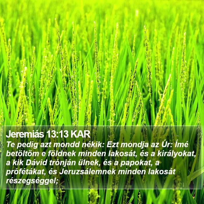 Jeremiás 13:13 KAR Bible Study