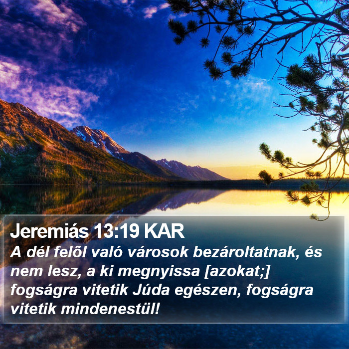 Jeremiás 13:19 KAR Bible Study