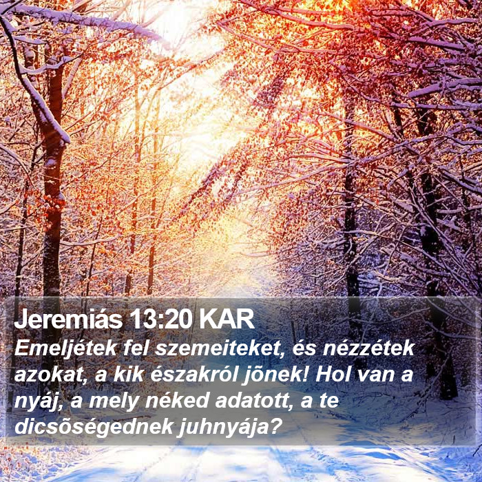 Jeremiás 13:20 KAR Bible Study