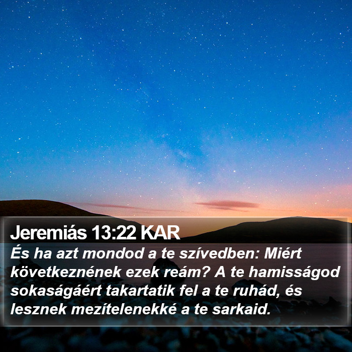 Jeremiás 13:22 KAR Bible Study