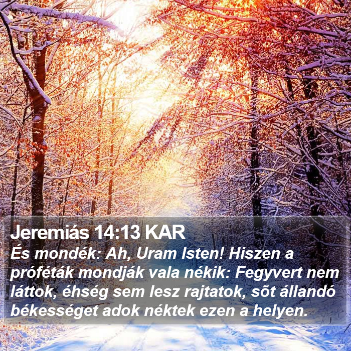 Jeremiás 14:13 KAR Bible Study