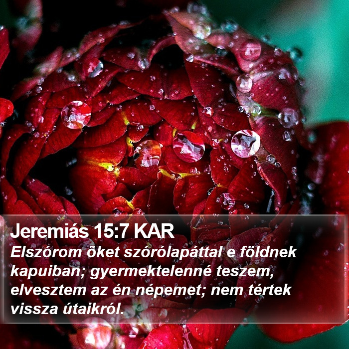 Jeremiás 15:7 KAR Bible Study