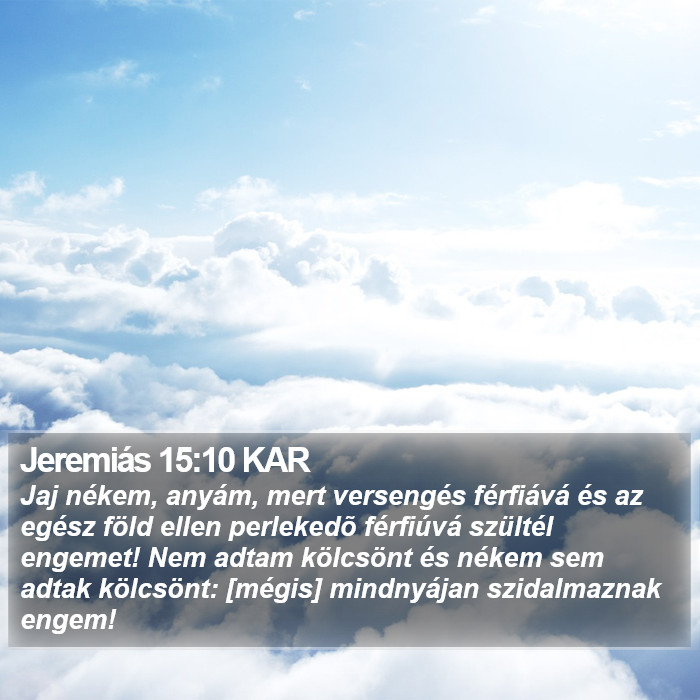 Jeremiás 15:10 KAR Bible Study