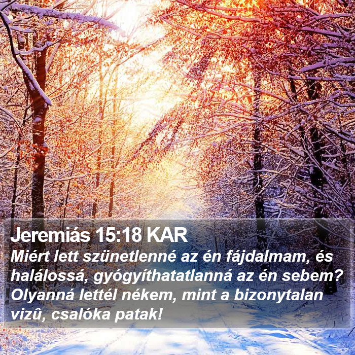 Jeremiás 15:18 KAR Bible Study