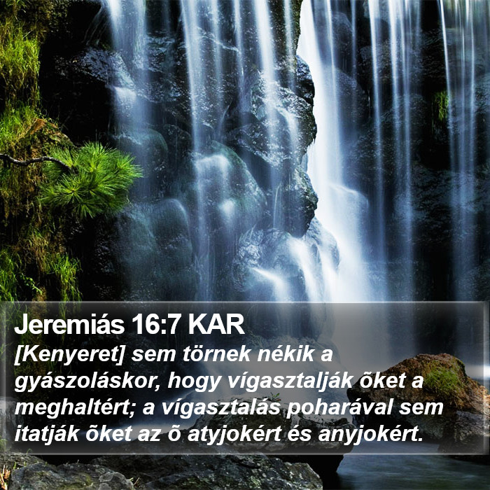 Jeremiás 16:7 KAR Bible Study