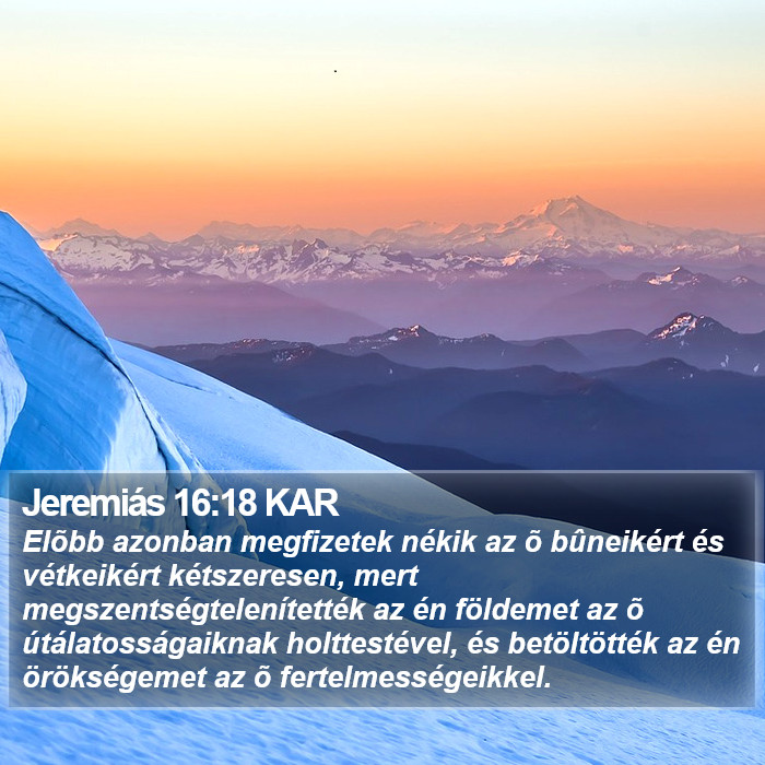 Jeremiás 16:18 KAR Bible Study