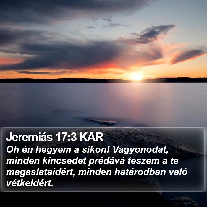 Jeremiás 17:3 KAR Bible Study