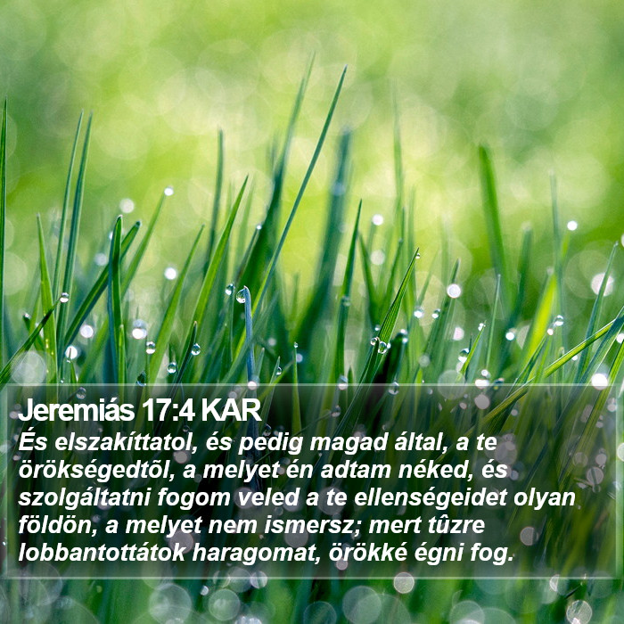 Jeremiás 17:4 KAR Bible Study