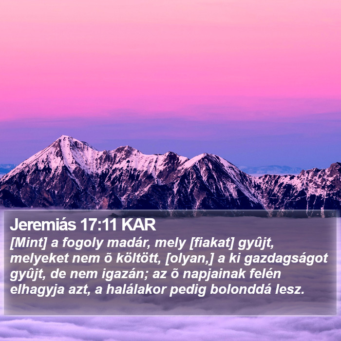 Jeremiás 17:11 KAR Bible Study