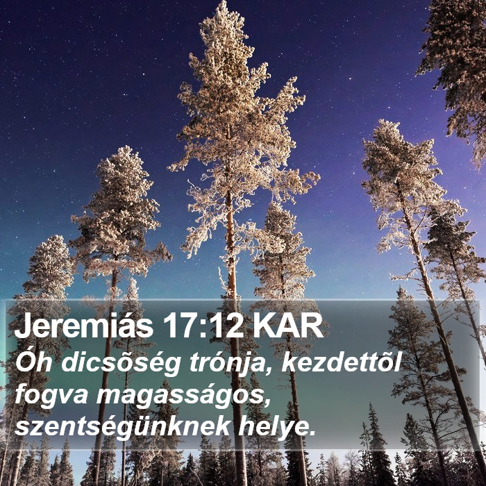 Jeremiás 17:12 KAR Bible Study