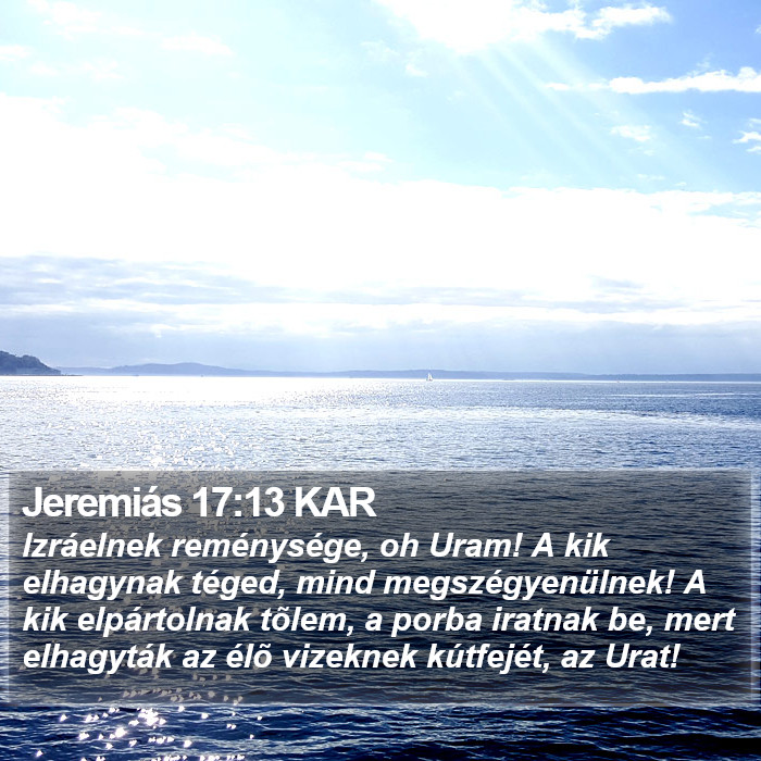 Jeremiás 17:13 KAR Bible Study