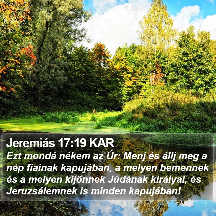 Jeremiás 17:19 KAR Bible Study