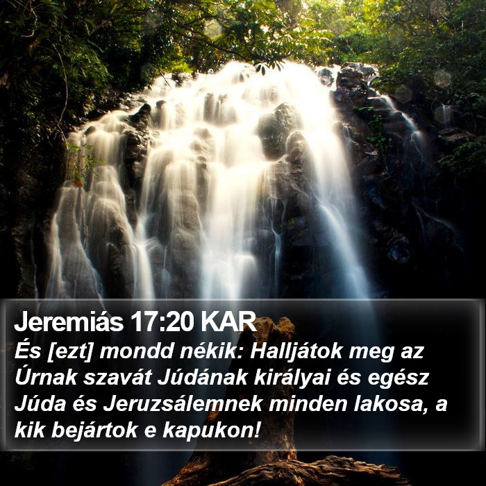 Jeremiás 17:20 KAR Bible Study