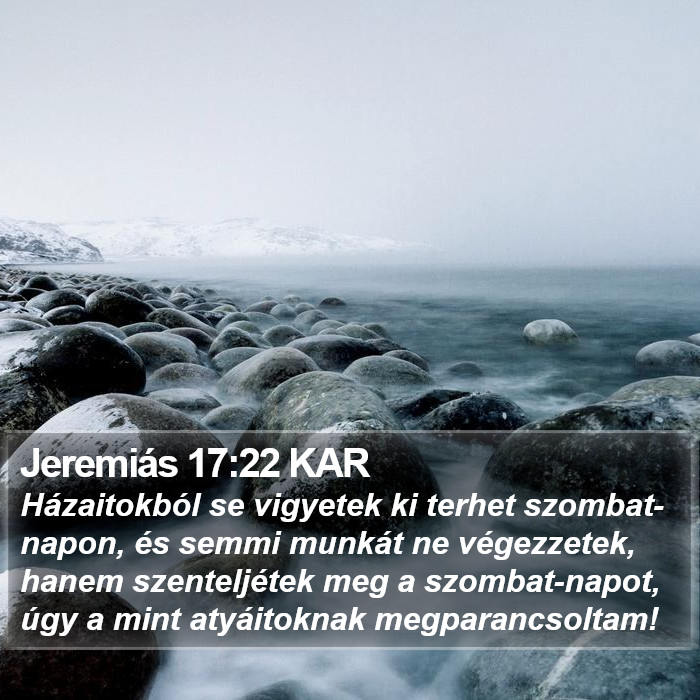 Jeremiás 17:22 KAR Bible Study