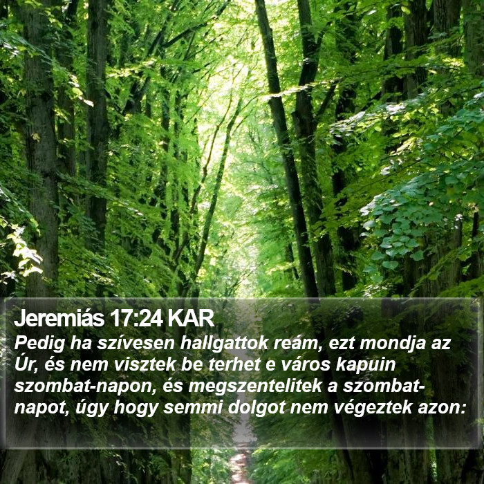 Jeremiás 17:24 KAR Bible Study