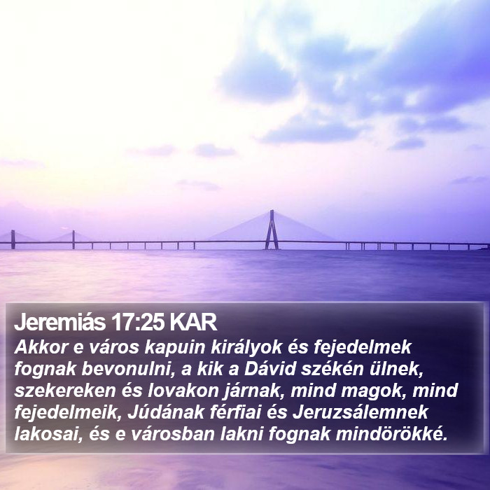 Jeremiás 17:25 KAR Bible Study