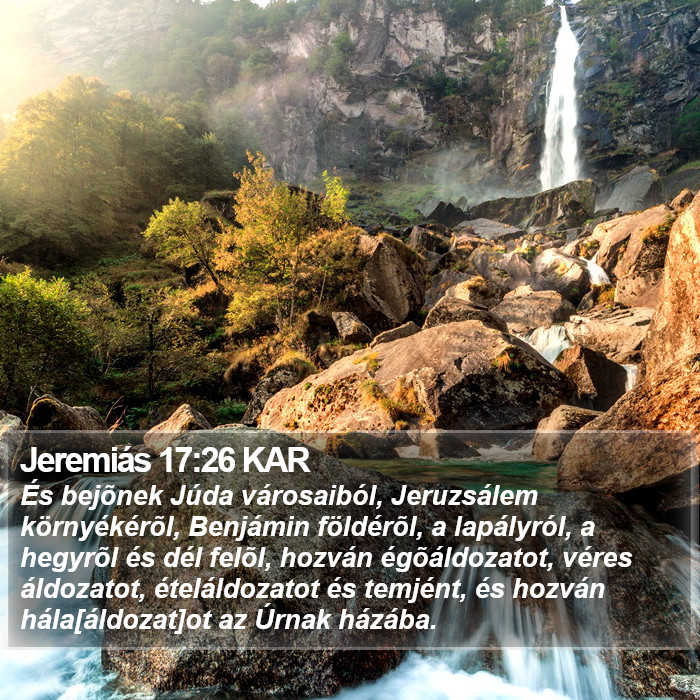 Jeremiás 17:26 KAR Bible Study