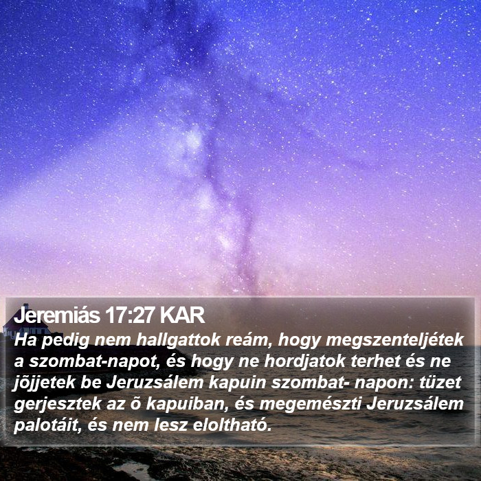 Jeremiás 17:27 KAR Bible Study