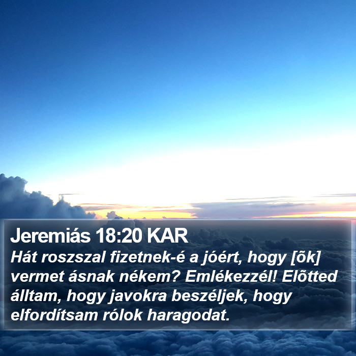 Jeremiás 18:20 KAR Bible Study