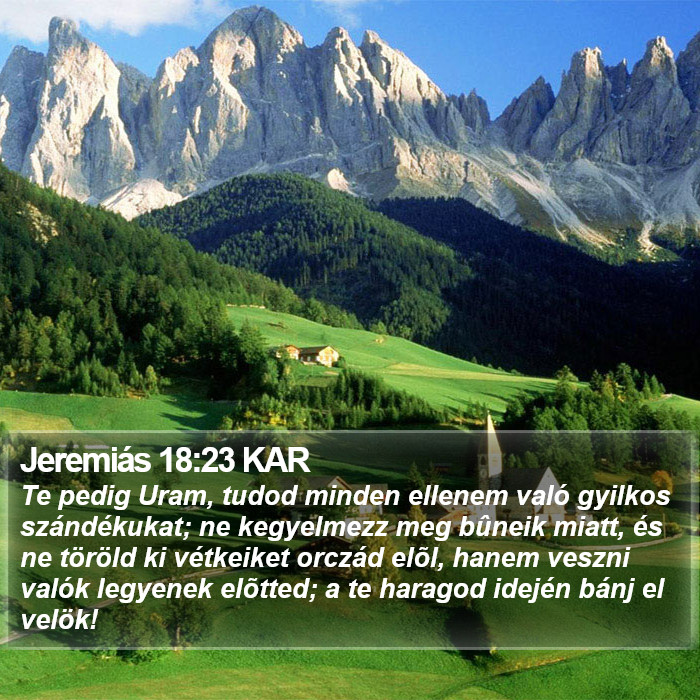 Jeremiás 18:23 KAR Bible Study