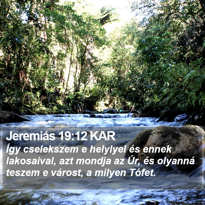 Jeremiás 19:12 KAR Bible Study