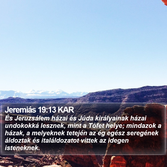 Jeremiás 19:13 KAR Bible Study