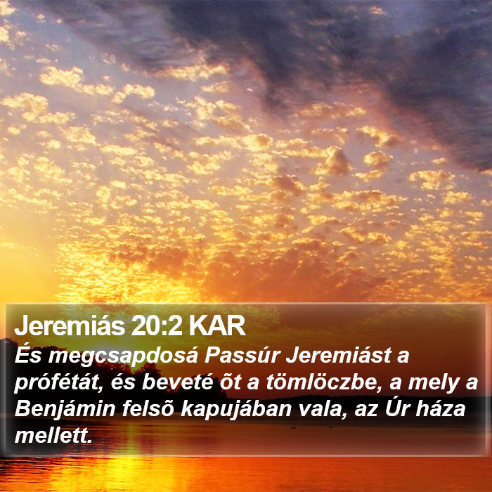 Jeremiás 20:2 KAR Bible Study