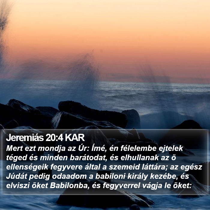 Jeremiás 20:4 KAR Bible Study