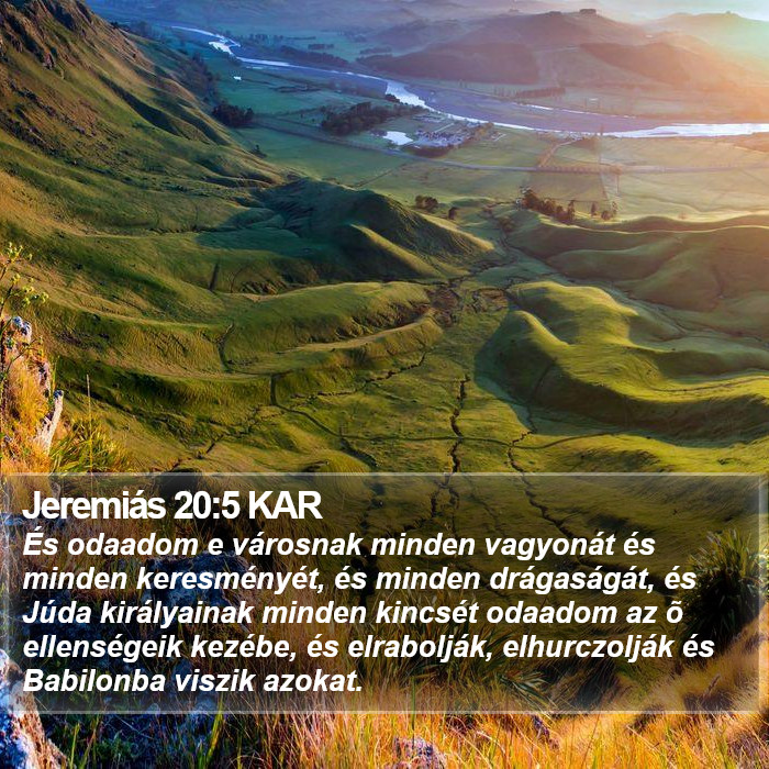 Jeremiás 20:5 KAR Bible Study