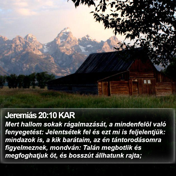 Jeremiás 20:10 KAR Bible Study