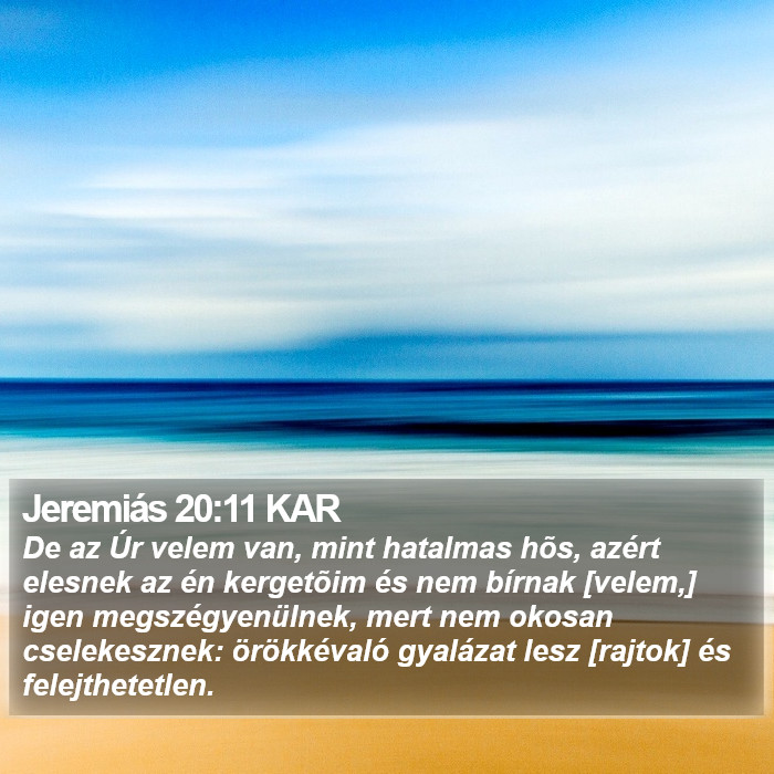 Jeremiás 20:11 KAR Bible Study