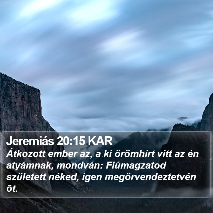 Jeremiás 20:15 KAR Bible Study