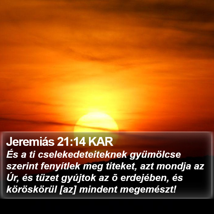 Jeremiás 21:14 KAR Bible Study