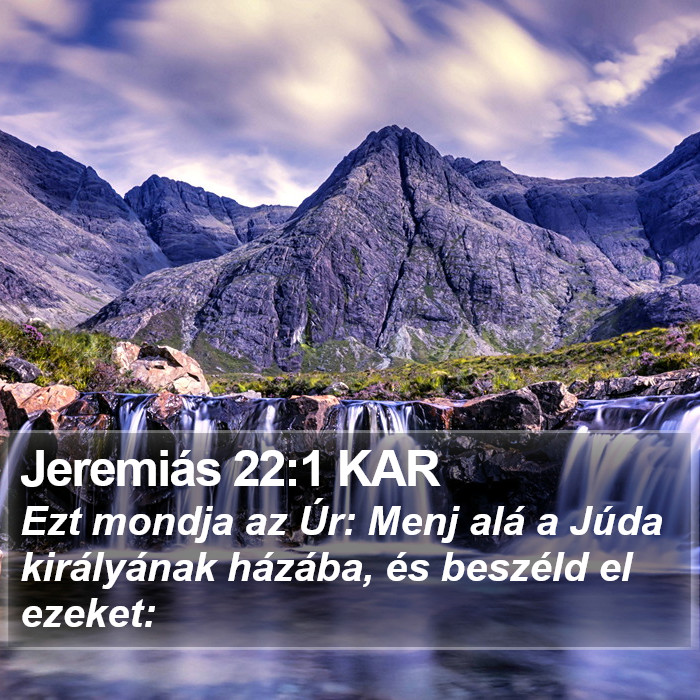 Jeremiás 22:1 KAR Bible Study