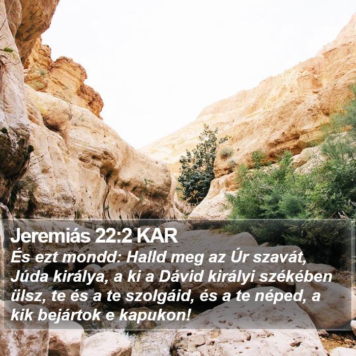 Jeremiás 22:2 KAR Bible Study