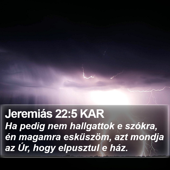 Jeremiás 22:5 KAR Bible Study