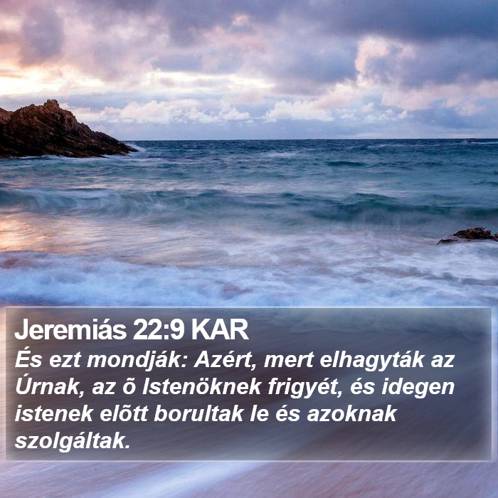 Jeremiás 22:9 KAR Bible Study