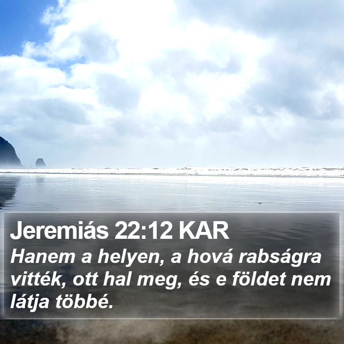 Jeremiás 22:12 KAR Bible Study