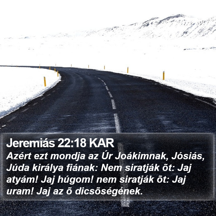 Jeremiás 22:18 KAR Bible Study