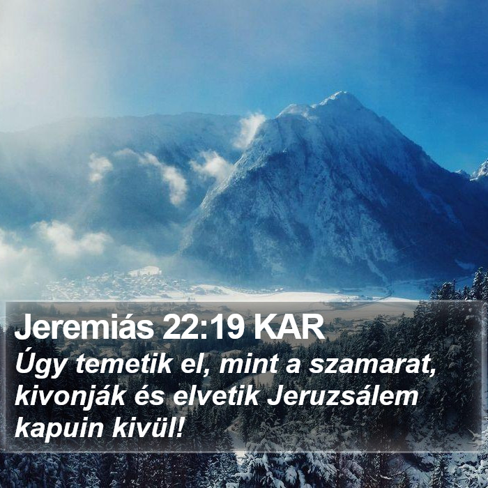 Jeremiás 22:19 KAR Bible Study