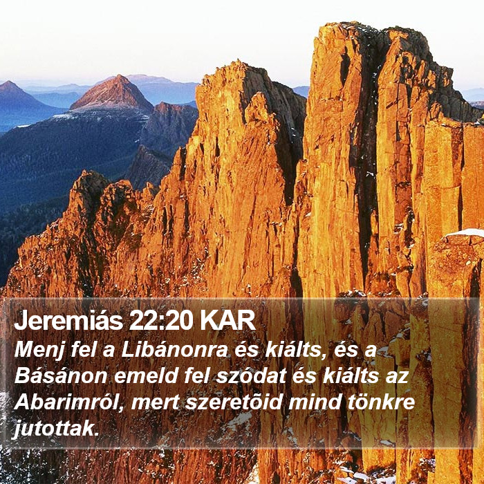 Jeremiás 22:20 KAR Bible Study