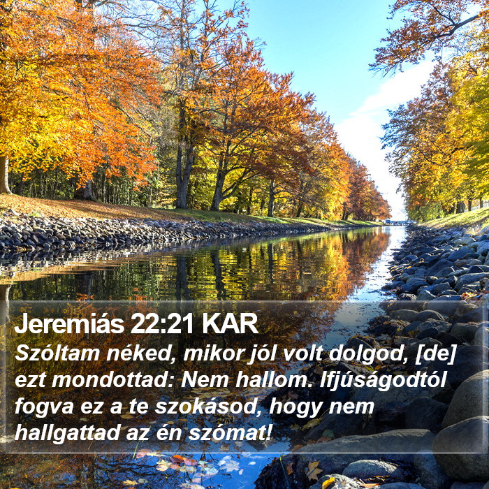 Jeremiás 22:21 KAR Bible Study