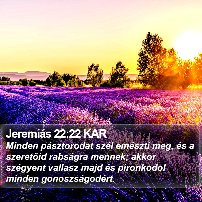 Jeremiás 22:22 KAR Bible Study