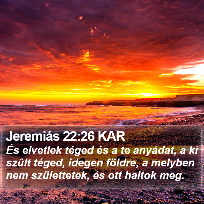 Jeremiás 22:26 KAR Bible Study