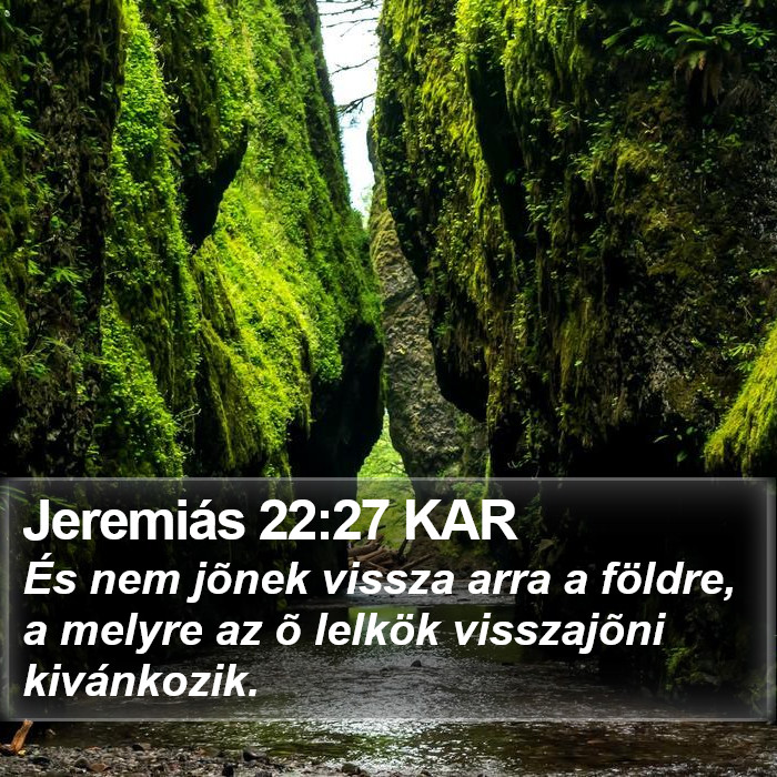 Jeremiás 22:27 KAR Bible Study