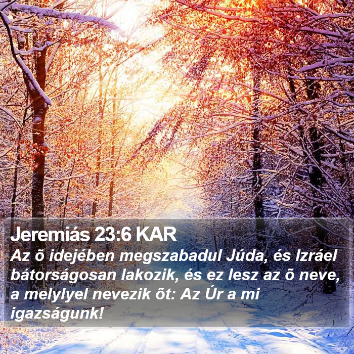 Jeremiás 23:6 KAR Bible Study