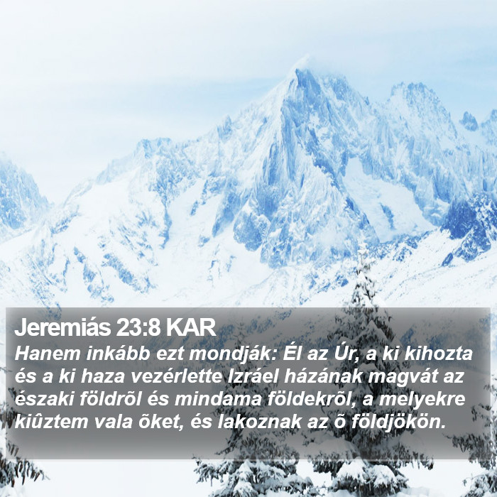 Jeremiás 23:8 KAR Bible Study