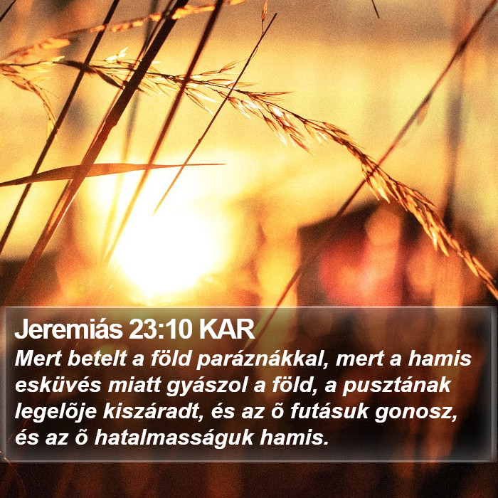 Jeremiás 23:10 KAR Bible Study