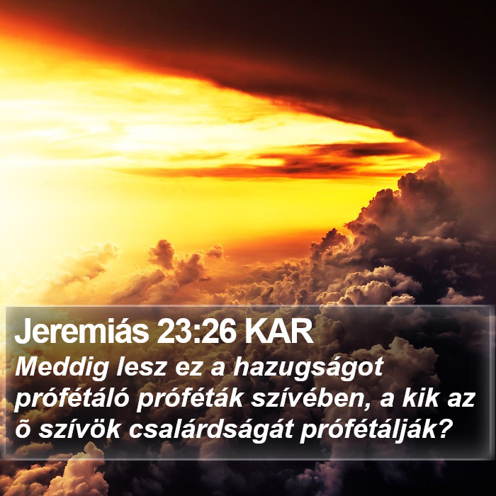 Jeremiás 23:26 KAR Bible Study